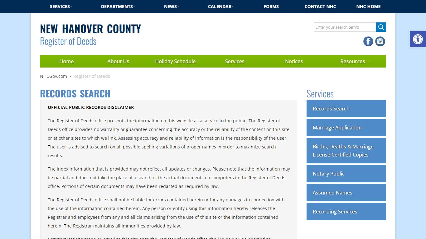 Records Search - Register of Deeds - Register of Deeds - North Carolina